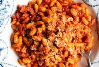 Golden Saffron Sausage Ragu with Sardinian Malloreddus