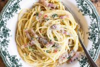 Spaghetti alla Molisana with Smoky Pancetta, Fresh Herbs, and Spicy Chili