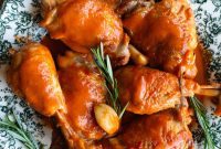Silently, I’ll translate “Pollo in Potacchio (Italian Braised Chicken)” to English, then brainstorm an original, enticing, and concise alternative title, avoiding special characters, and finally, present only the chosen original title as the answer.