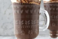Velvety Baileys Hot Chocolate Topped with Maple Whipped Cream