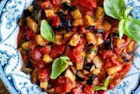 Golden Fried Eggplant Simmered in Rustic Tomato Sauce