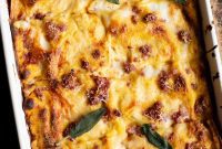 Creamy Taleggio Butternut Squash and Sausage Lasagna