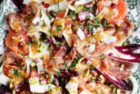 Crimson Citrus Fennel Salad with Prosciutto Crisps