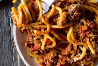 Pici Pasta with Hearty Tuscan Sausage Ragu