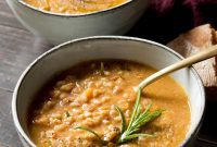 Hearty Tuscan Farro and Bean Soup
