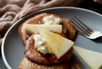 Golden Chestnut Fritters with Creamy Ricotta, Sharp Pecorino, and Truffle Honey