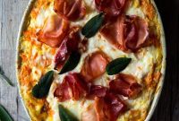 Butternut Squash Lasagna with Sage Prosciutto and Goat Cheese