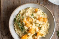 Golden Butternut Squash Risotto with Aromatic Thyme