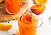 Vibrant Blood Orange Gin Thyme Cocktail