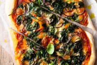 Gorgonzola, Red Onion, and Spinach Pizza