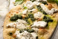 Velvety Burrata Basil Pizza