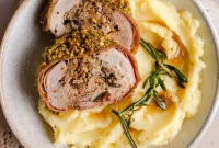 Prosciutto-Pistachio Stuffed Pork Tenderloin