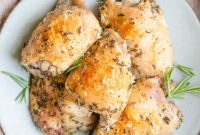 Garlic Parmesan Baked Chicken Thighs