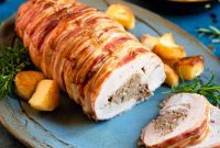 Savory Sausage and Chestnut Stuffed Turkey Breast
