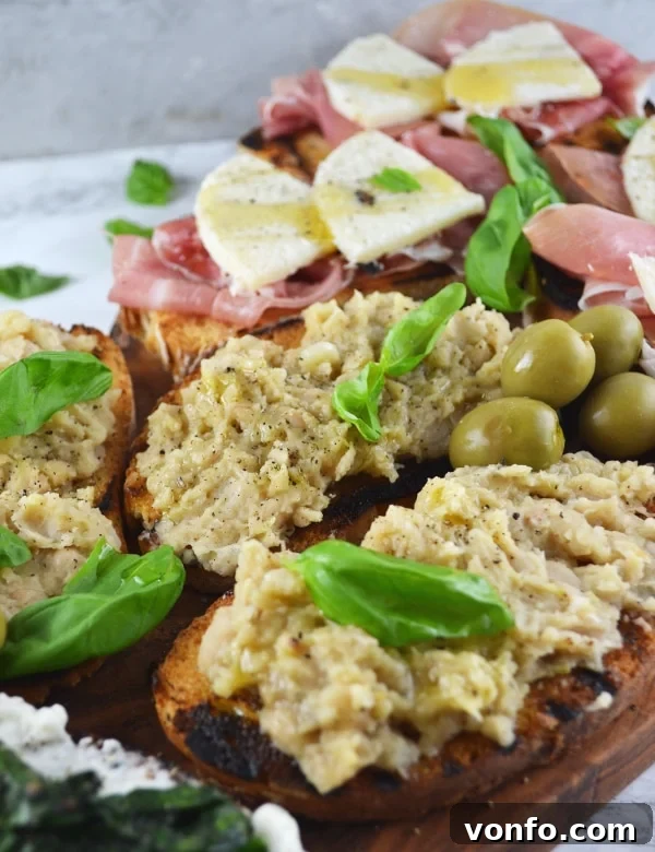 Cannellini bean, garlic, and lemon crostini, a rustic and flavorful spread