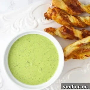 Sour Cream Pesto Dip with Prosciutto Dippers recipe image