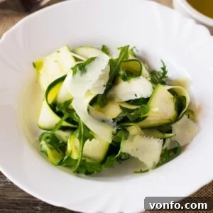 Zucchini Ribbon Salad dish