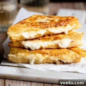 A close up image of fried mozzarela sandwiches