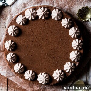 Delicious No Bake Chocolate Cheesecake