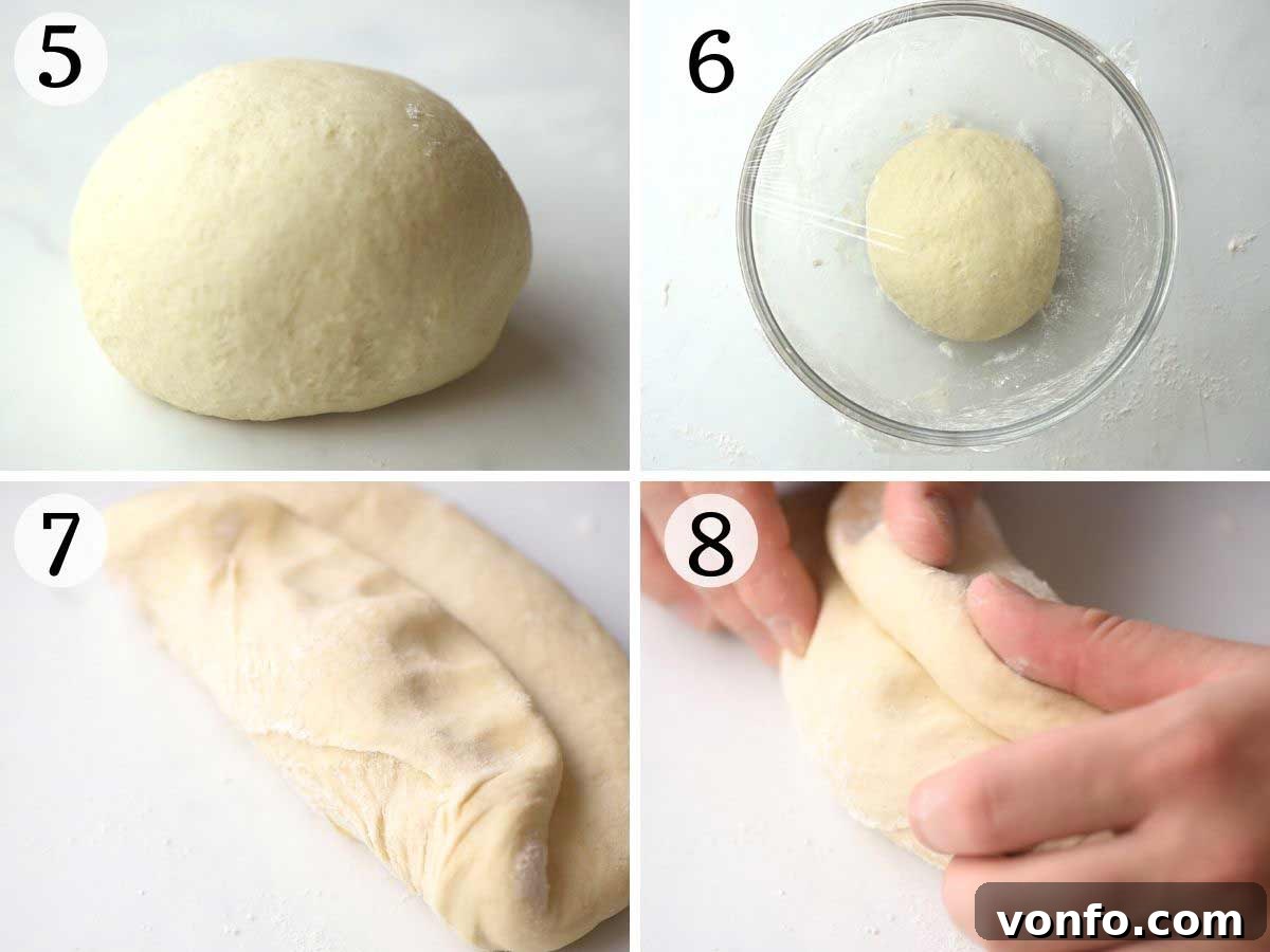 Grissini: Italy's Iconic Breadsticks 5 Step by step photos showing how to proof and shape grissini dough
