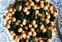Emerald Greens and Golden Garlic Chickpeas