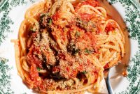 Sardine Tomato Pasta with Crispy Breadcrumb Topping