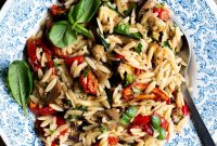 Grilled Summer Vegetables Orzo Salad with Lemon Herb Dressing