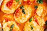 Cherry Tomato Basil Chicken Skillet with Garlic and Parmesan