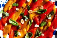 Roasted Bell Peppers with Italian Marinade