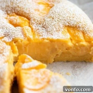 A close up of an Italian sponge cake with slices removed to see the yellow pastry cream inside.